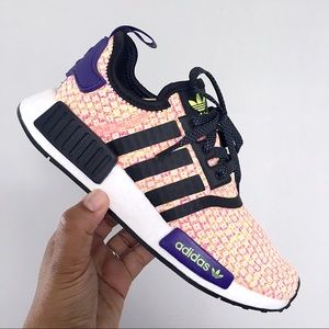 adidas nmd purple and yellow